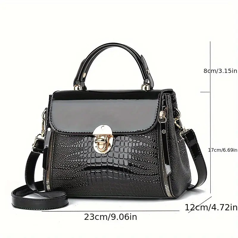 Elegant Crocodile Pattern Handbag for Women