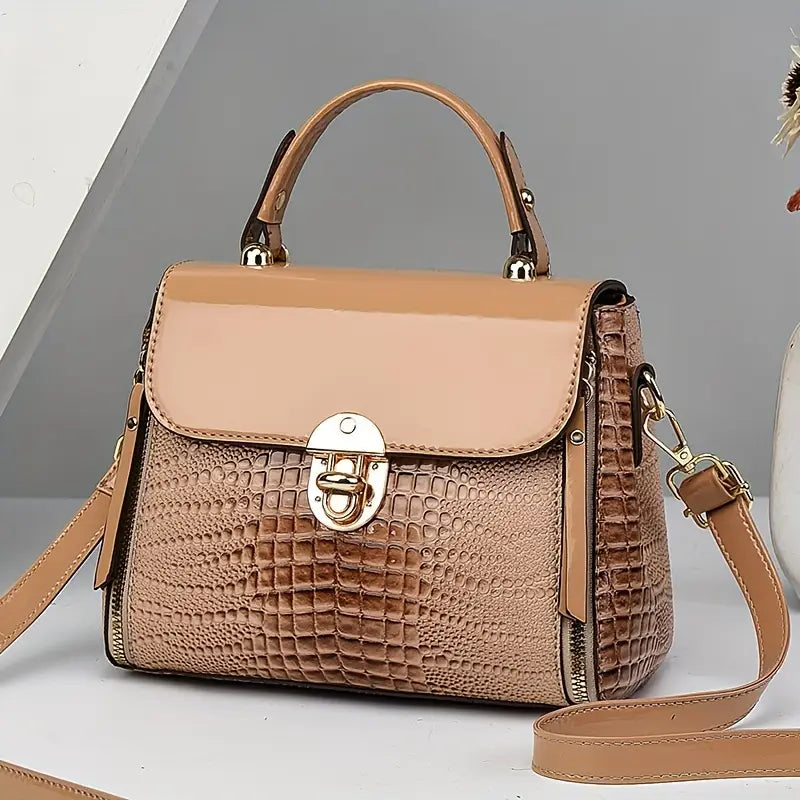 Elegant Crocodile Pattern Handbag for Women