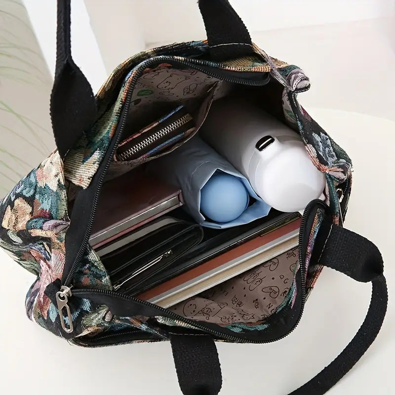Thickened Knitted Jacquard Fabric Tote Bag