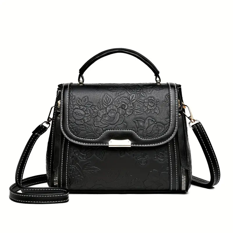 Fashion Embossed Large Capacity Crossbody Bag