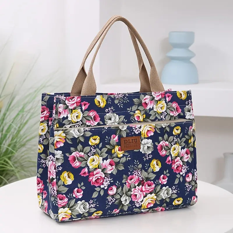 Fashion Floral Print Tote Bag