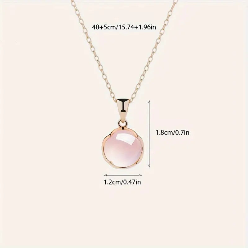 1pc Elegant Oval Pendant Necklace