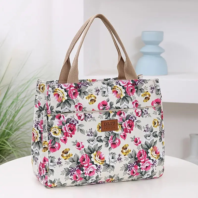 Fashion Floral Print Tote Bag