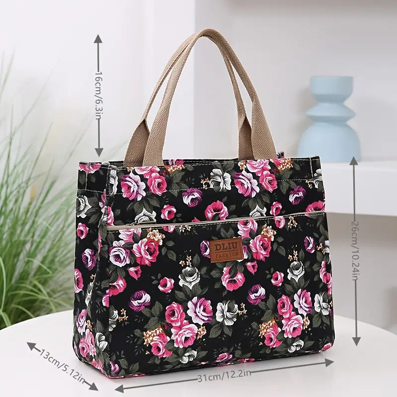 Fashion Floral Print Tote Bag