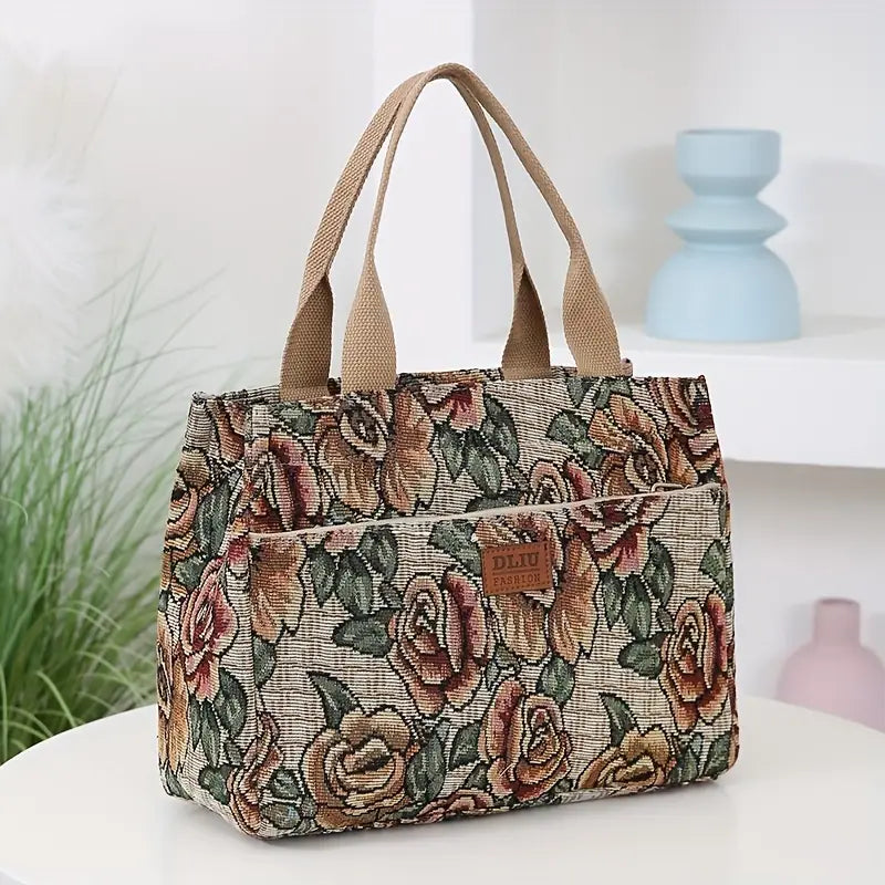 Thickened Knitted Jacquard Fabric Tote Bag