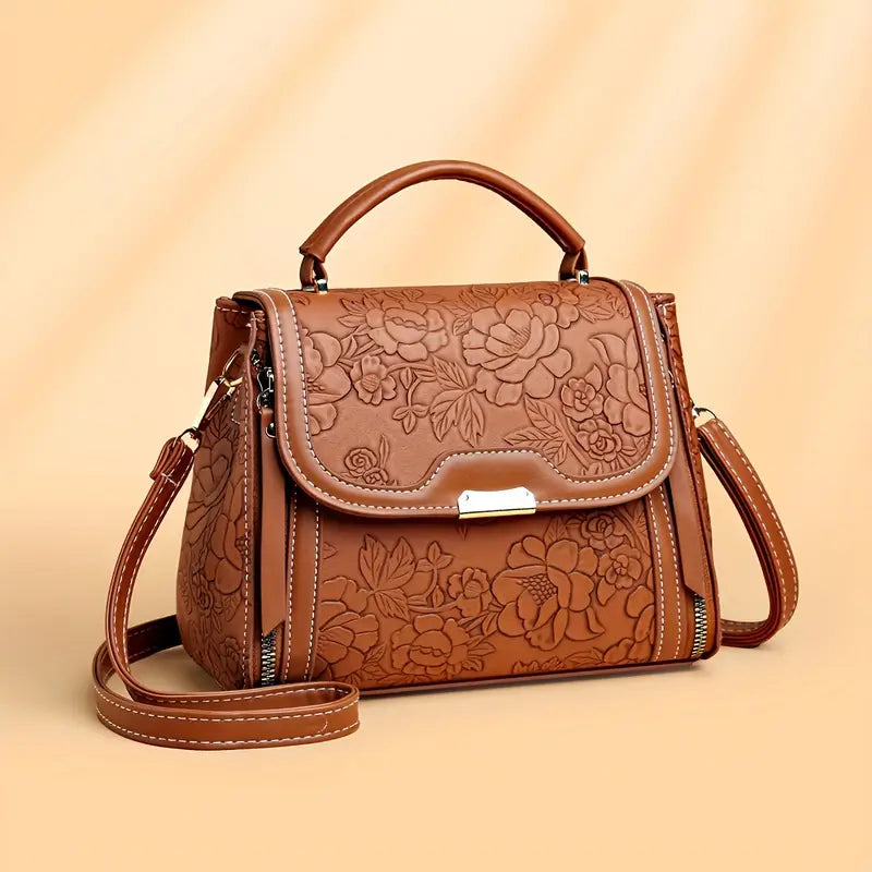 Fashion Embossed Large Capacity Crossbody Bag