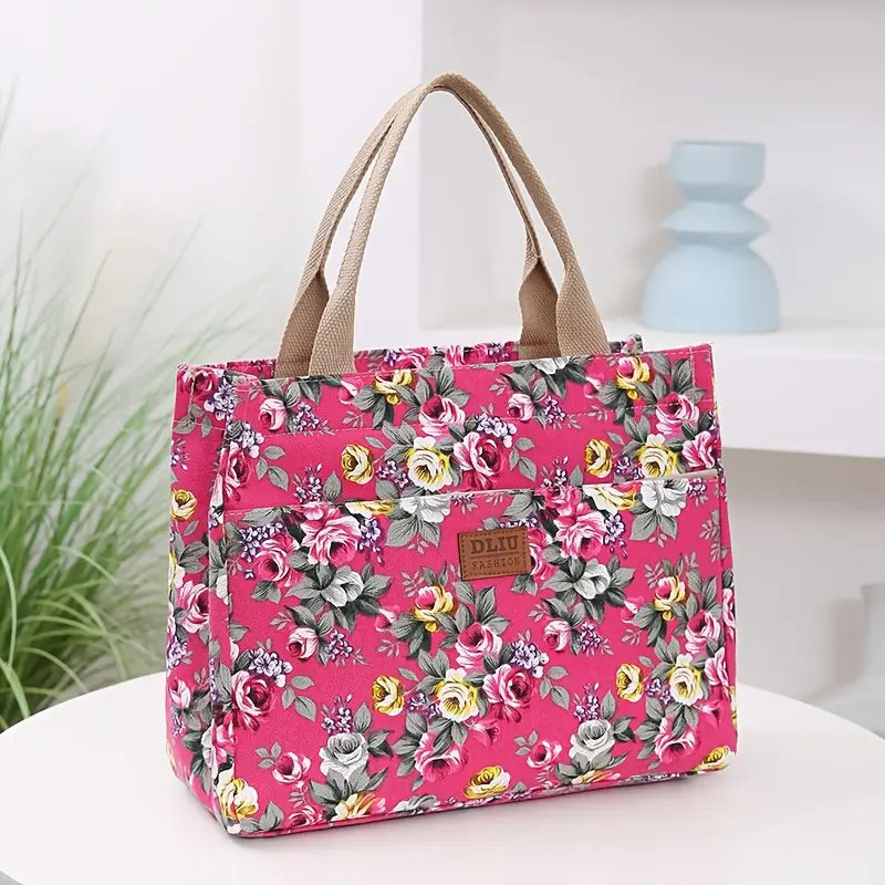 Fashion Floral Print Tote Bag