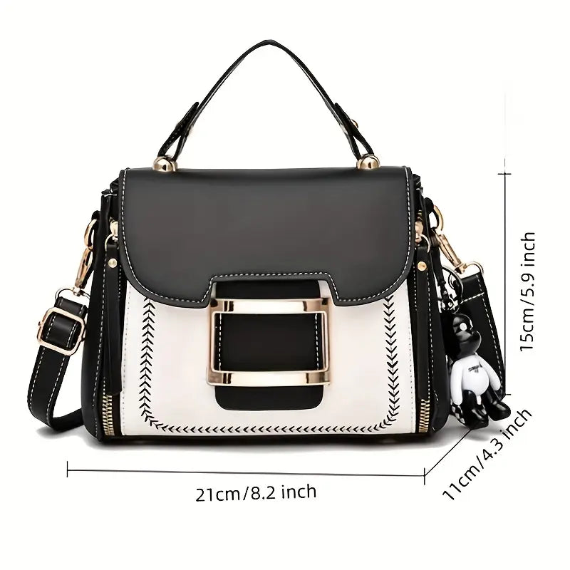 Buckle Decor Crossbody Bag