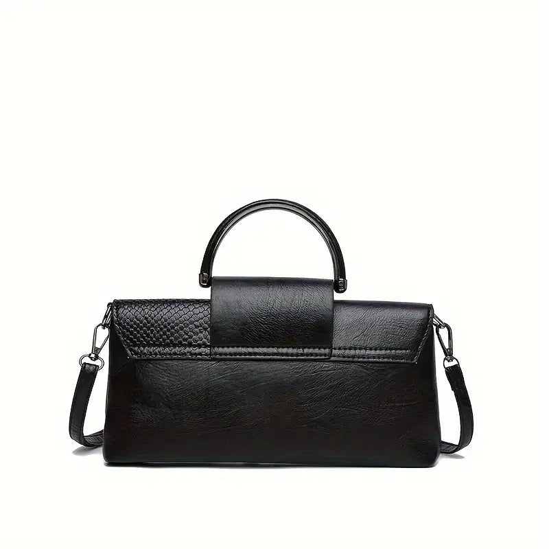 Vintage Crocodile Pattern Handbag for Women