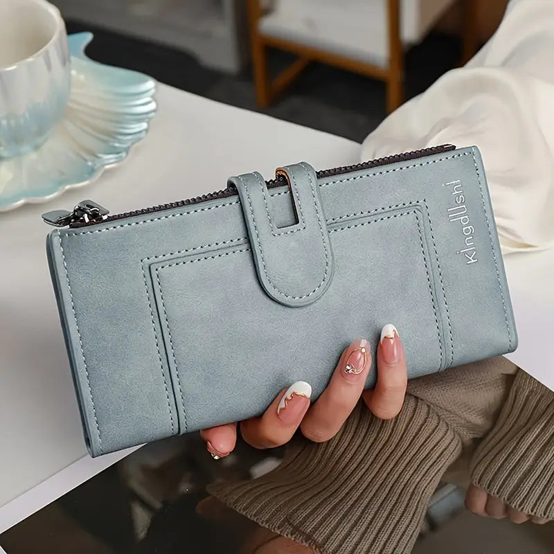 Classic Solid Color Long Clutch Wallet