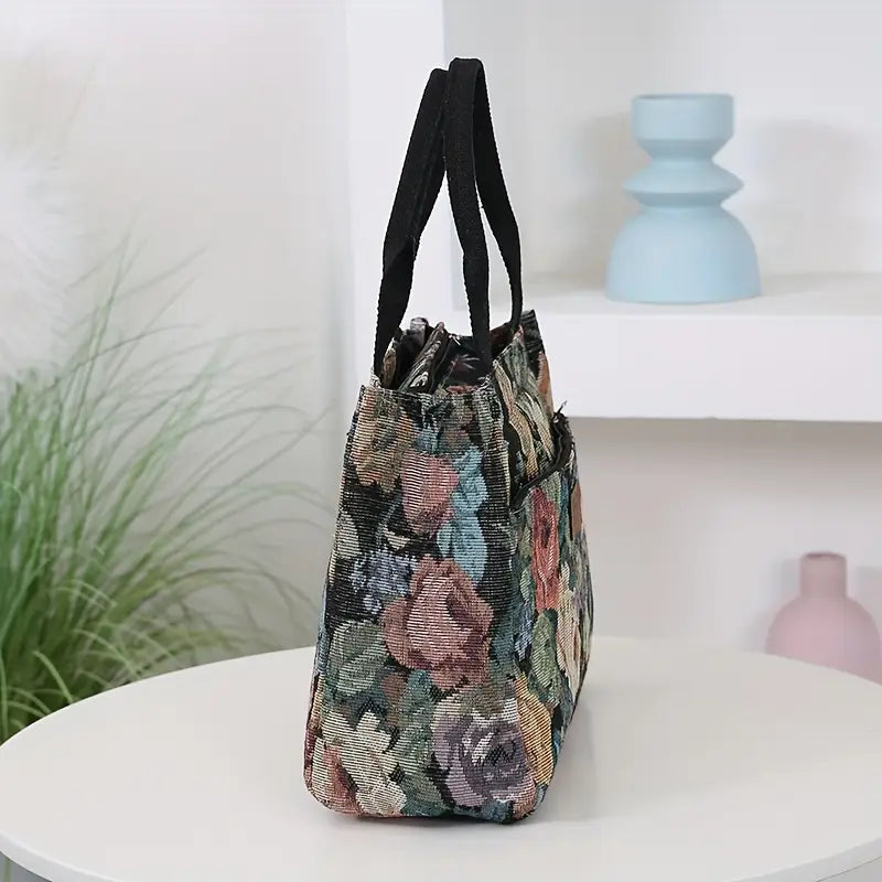 Thickened Knitted Jacquard Fabric Tote Bag