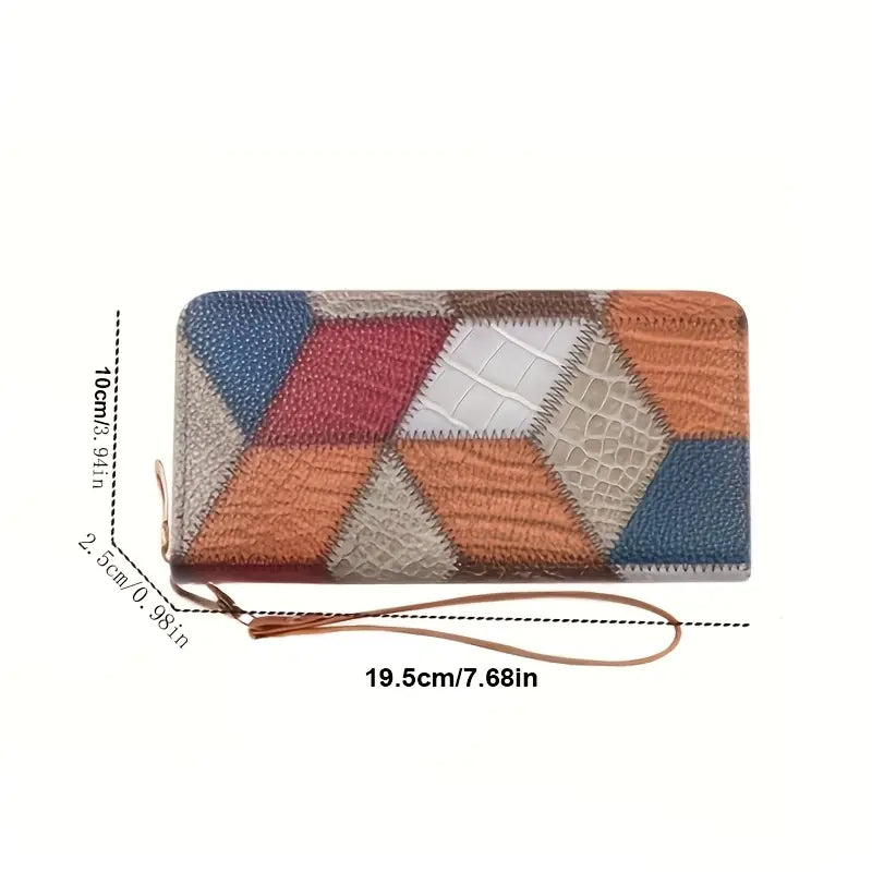 Vintage Geometric Pattern Wallet for Women