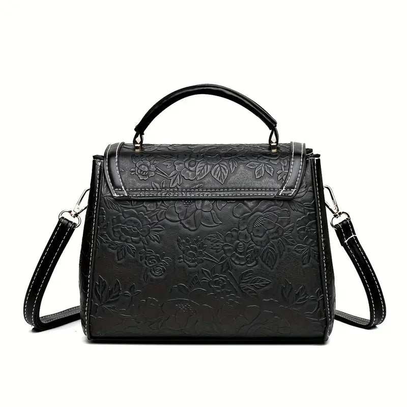 Fashion Embossed Large Capacity Crossbody Bag