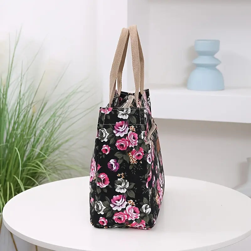 Fashion Floral Print Tote Bag