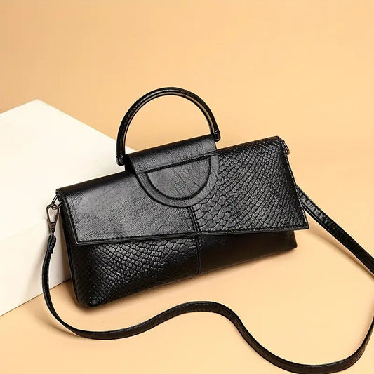 Vintage Crocodile Pattern Handbag for Women