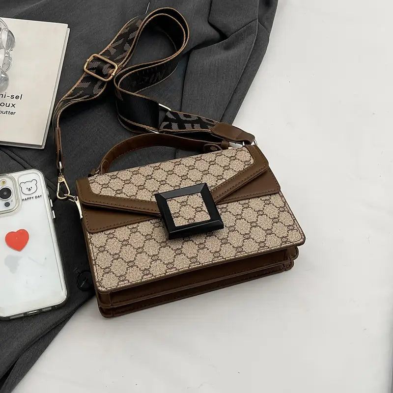 Classic Retro Pattern Mini Square Shoulder Bag