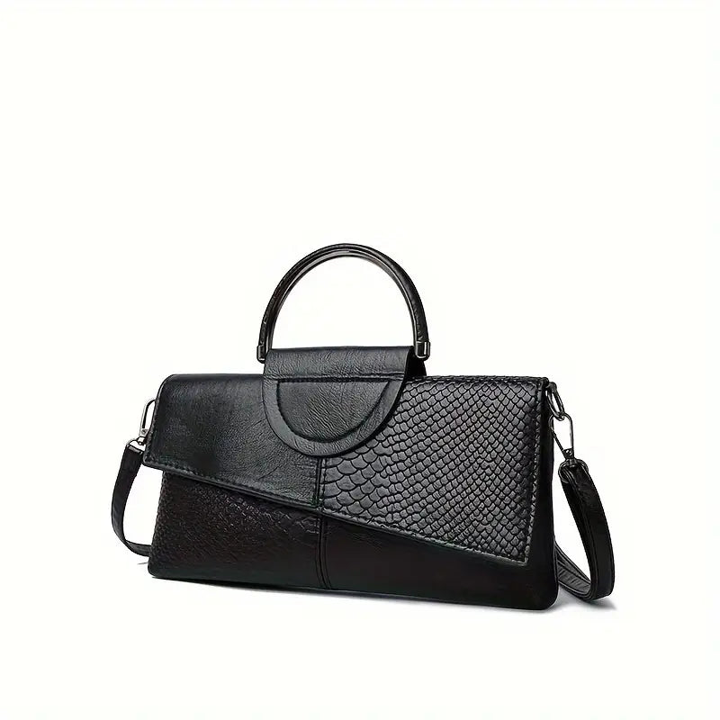 Vintage Crocodile Pattern Handbag for Women