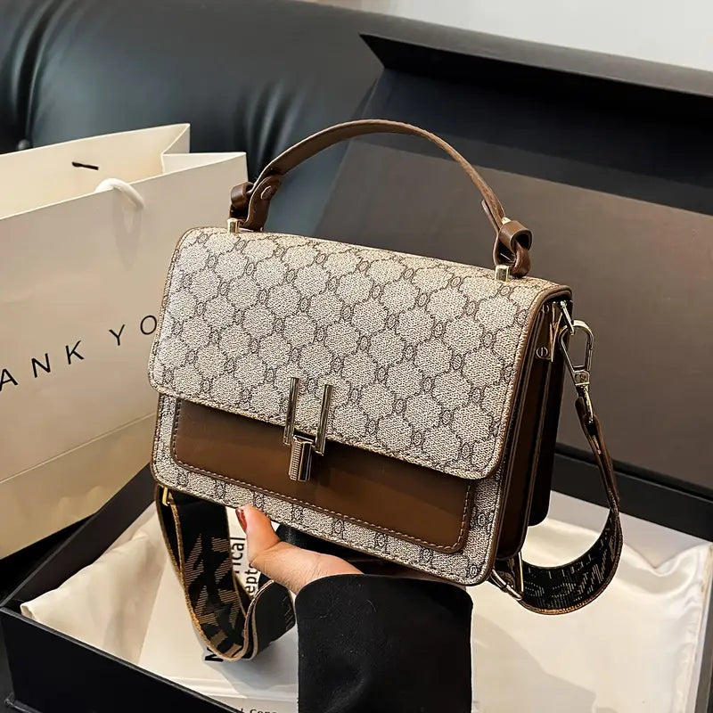 Luxurious Geometric Pattern Shoulder Bag