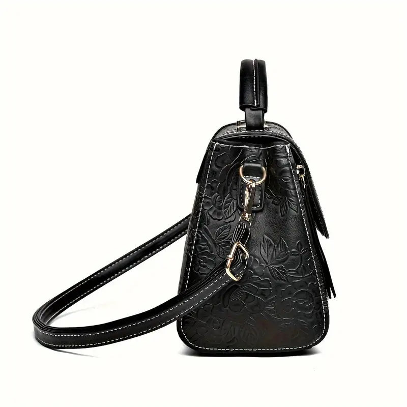 Fashion Embossed Large Capacity Crossbody Bag