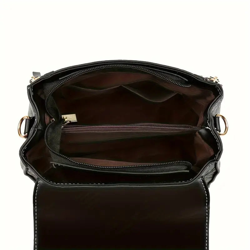 Fashion Embossed Large Capacity Crossbody Bag