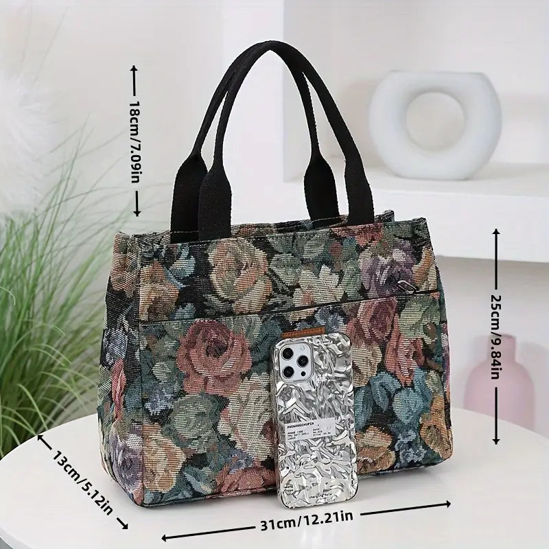 Thickened Knitted Jacquard Fabric Tote Bag