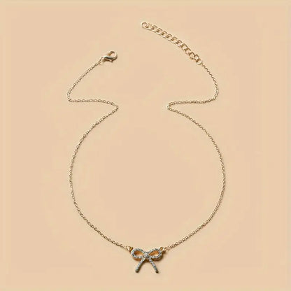 1pc Elegant Style Bow Pendant Necklace