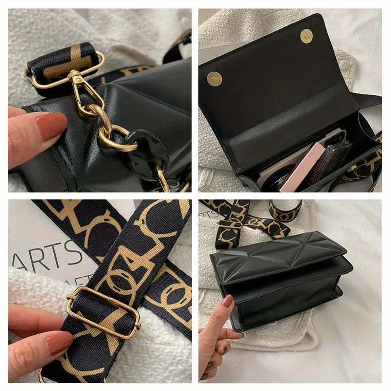 Faux Leather Crossbody Bag for Women