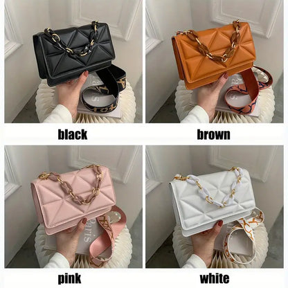 Faux Leather Crossbody Bag for Women