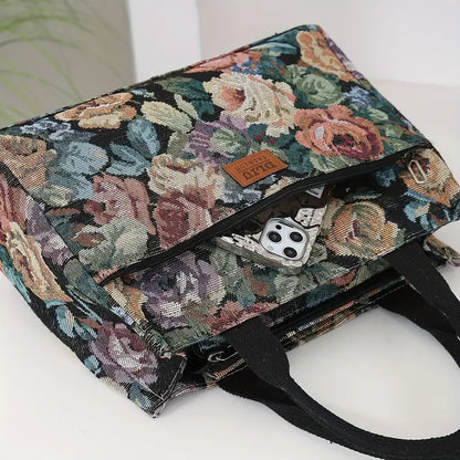Thickened Knitted Jacquard Fabric Tote Bag