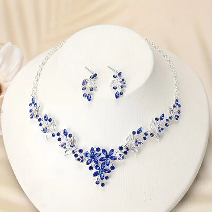 Elegant Jewelry Set Sparkling Flower