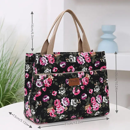 Fashion Floral Print Tote Bag