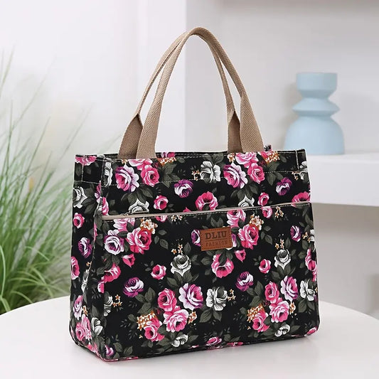 Fashion Floral Print Tote Bag