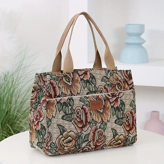 Thickened Knitted Jacquard Fabric Tote Bag