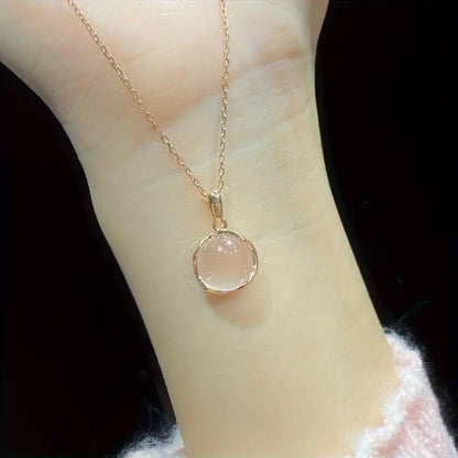 1pc Elegant Oval Pendant Necklace