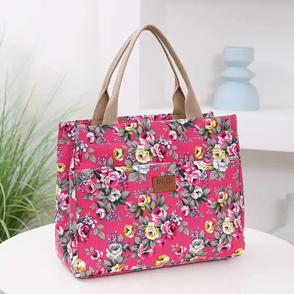 Fashion Floral Print Tote Bag