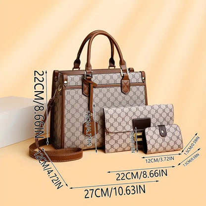3PCS Set Fashionable Geometric Pattern Bag
