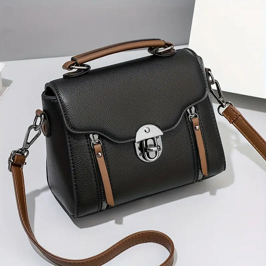 Retro Buckle Handbag For Women