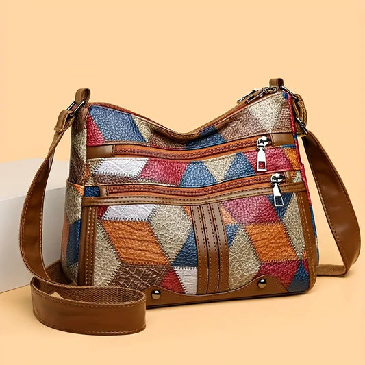 Synthetic Leather Crossbody Shoulder Bag
