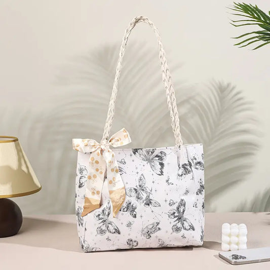 Texture butterfly print Tote bag for women