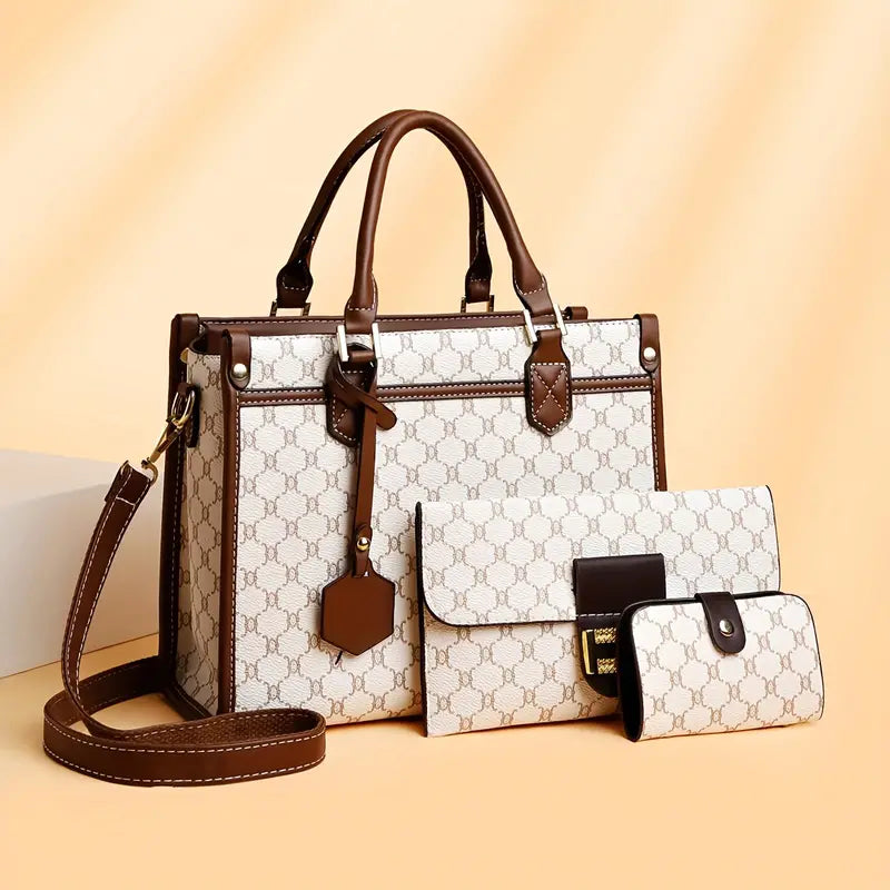 3PCS Set Fashionable Geometric Pattern Bag