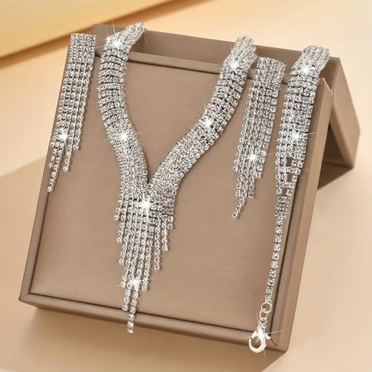 Elegant V-shaped Tassel Necklace