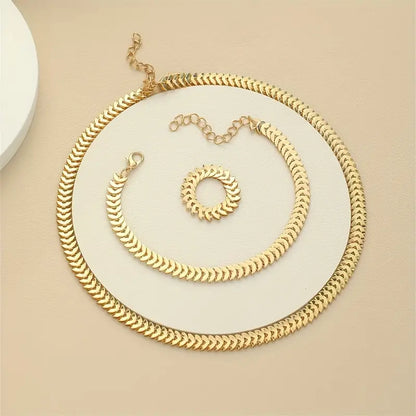 3pcs set 1 ring, 1 bracelet, 1 necklace