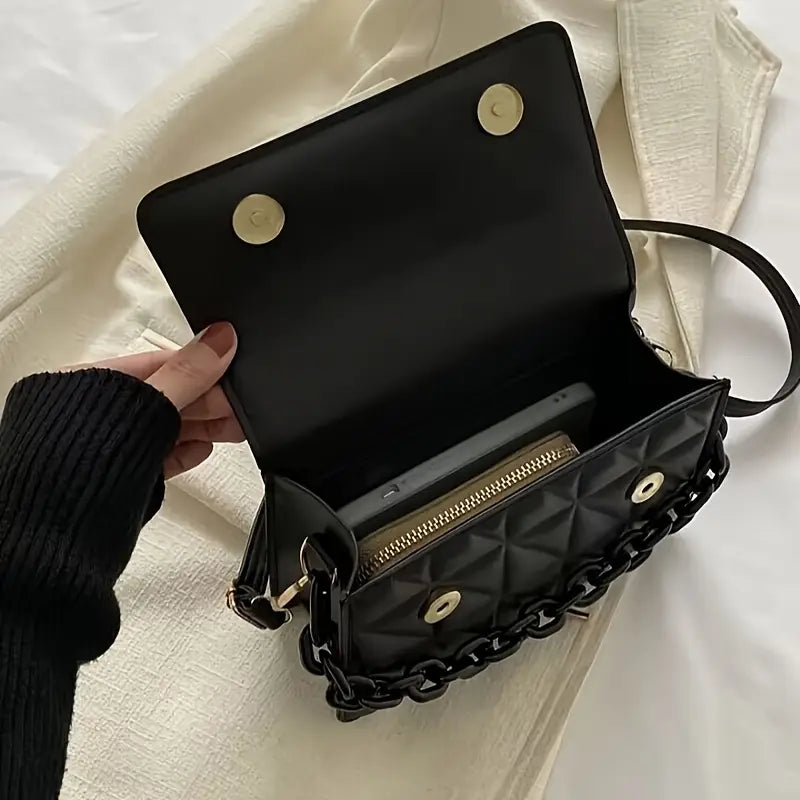 Minimalist Fashion Embossed Crossbody Bag